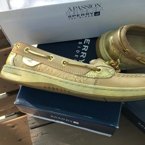 Sperry Top-Siders prep school style 5.5 woman angelfish linen eyelet